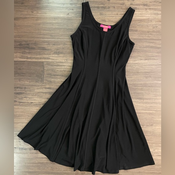Catherine Malandrino Size Small Black Slimming Dress Mini Midi - Picture 1 of 5